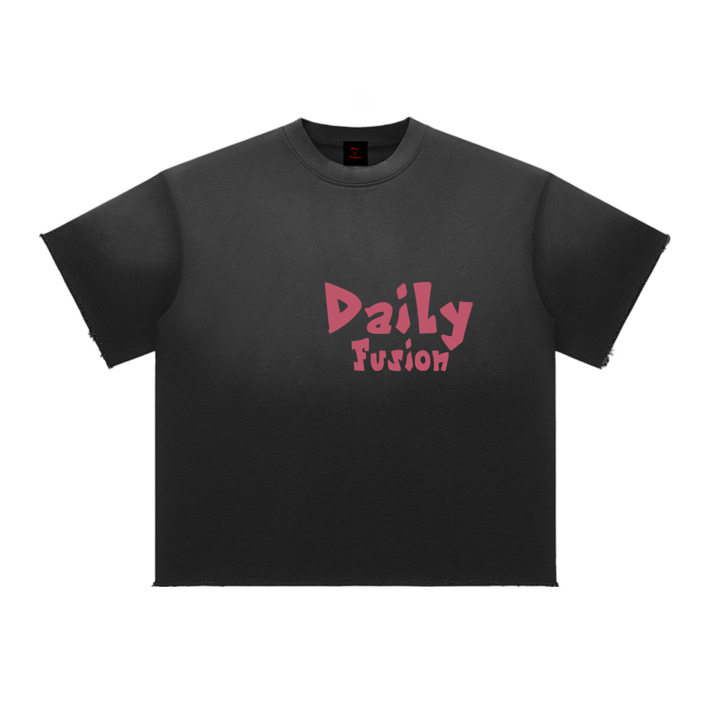 Daily fusion Sun Fade Raw Edge T-Shirt