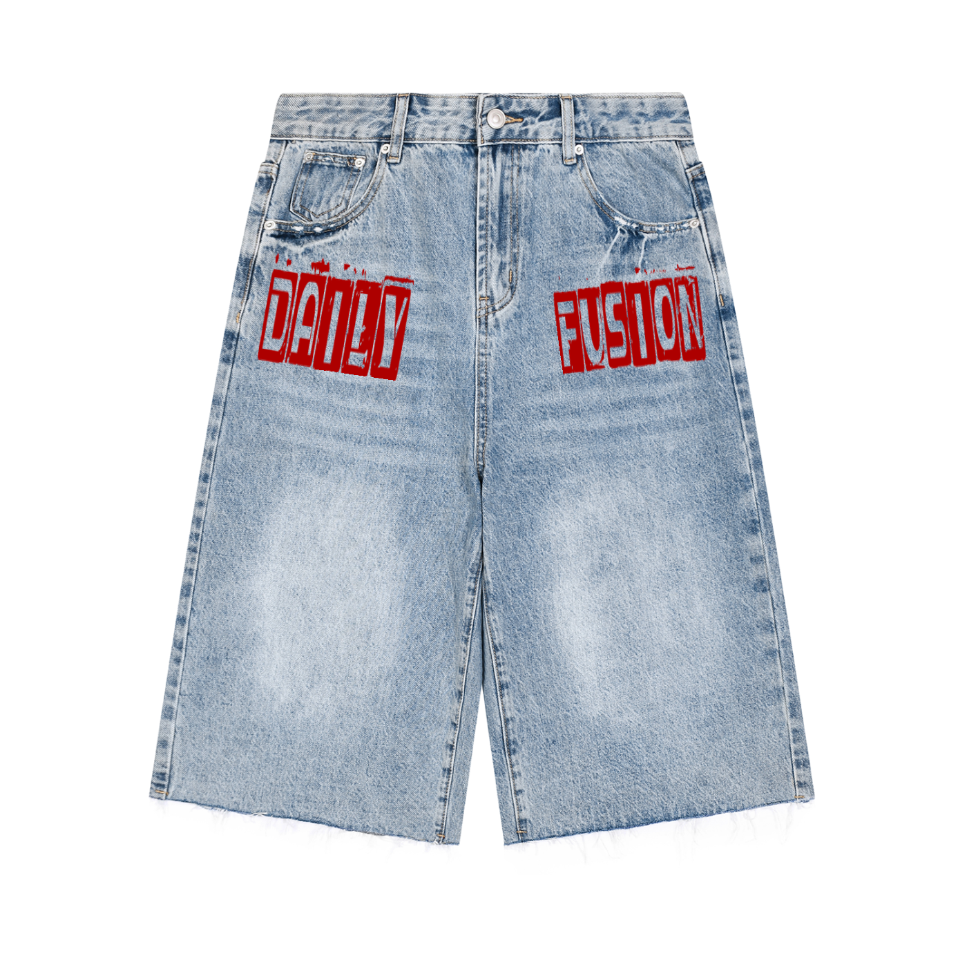 Daily fusion Men’s Vintage Wide Leg Denim Shorts