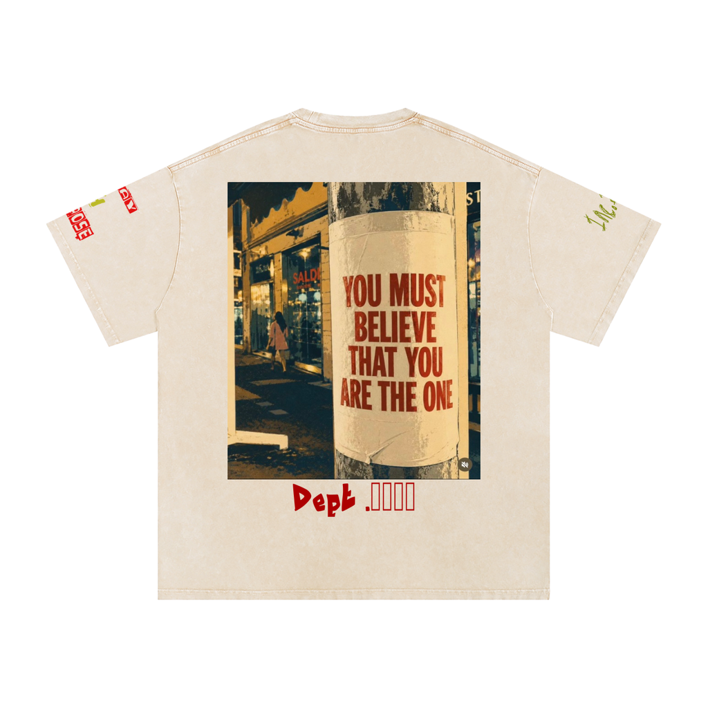 Daily fusion Snow Washed Oversized Cotton T-Shirt