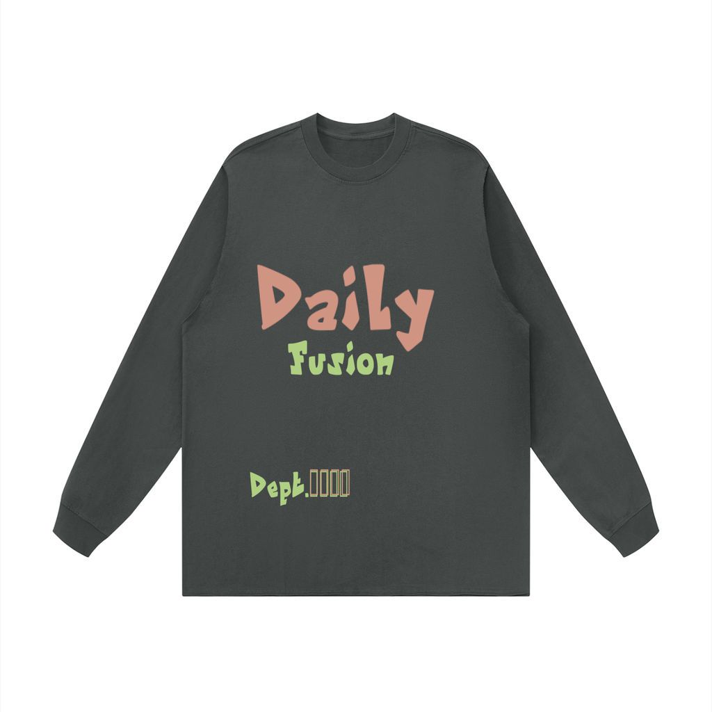 Daily fusion Unisex Hem Long Sleeve T-Shirt
