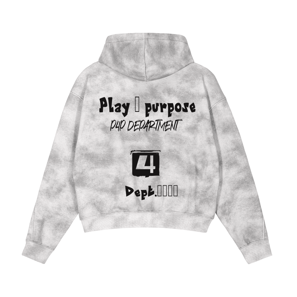 Daily fusion Dirty Washed Zip-Up Fleece Hoodie