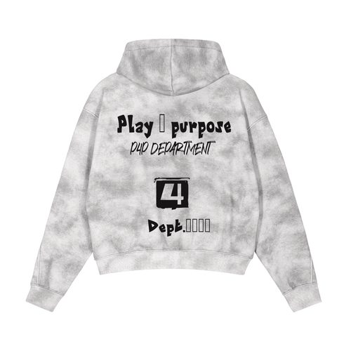 Daily fusion Dirty Washed Zip-Up Fleece Hoodie