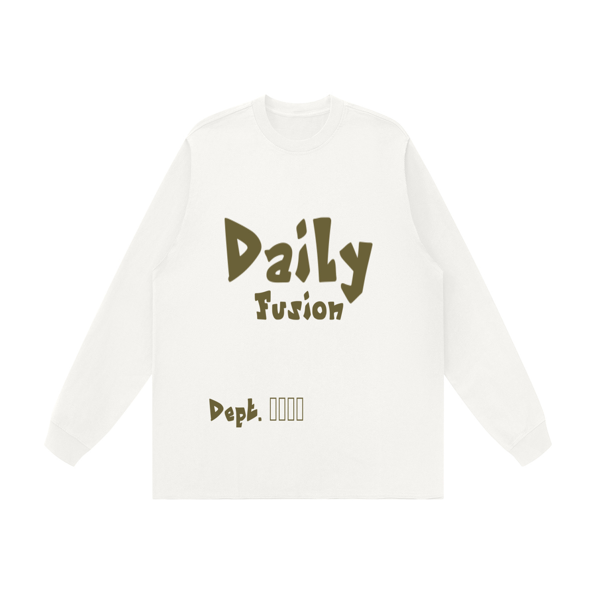 Daily fusion Unisex  Hem Long Sleeve T-Shirt