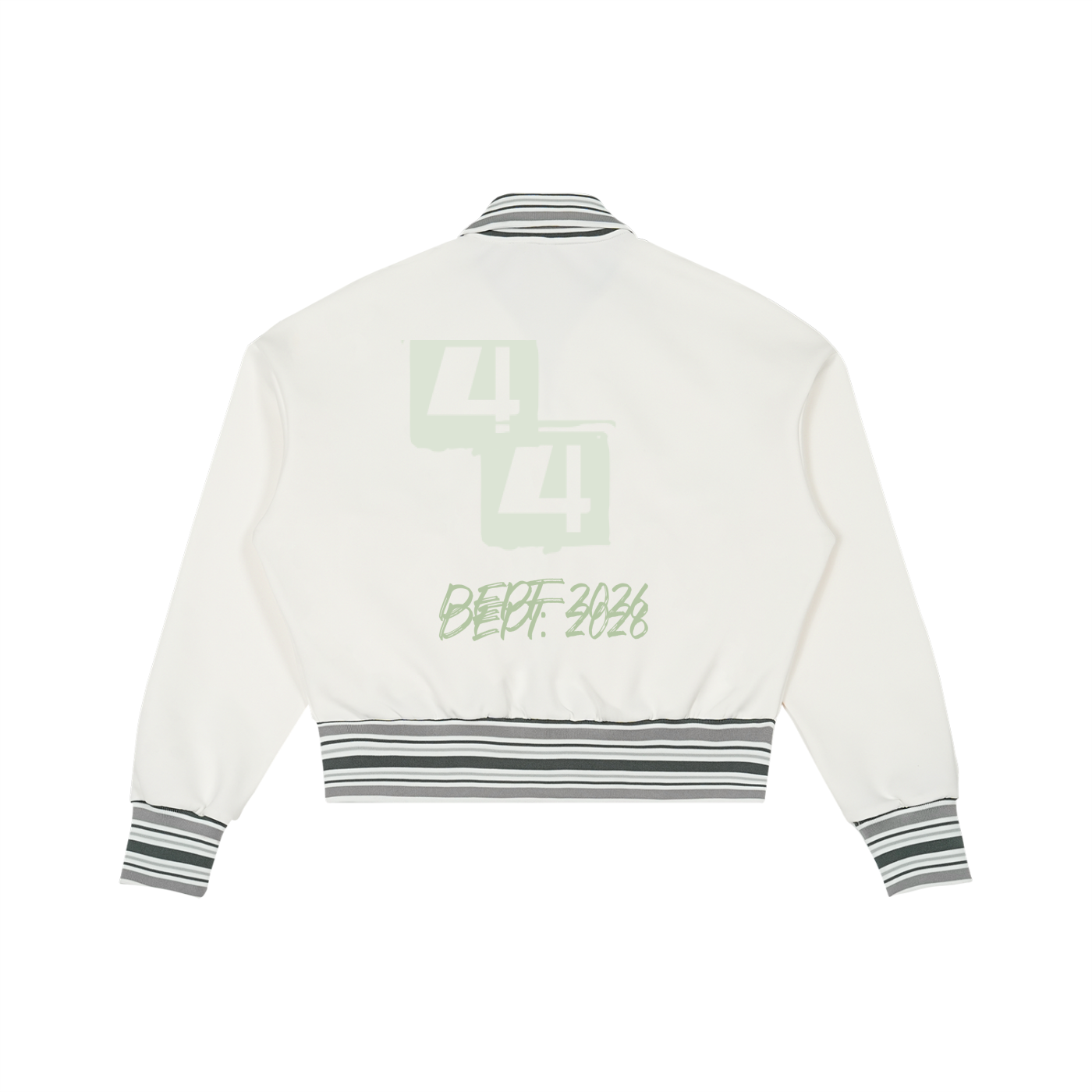 Daily fusion Striped Rib Collar Zip Jacket